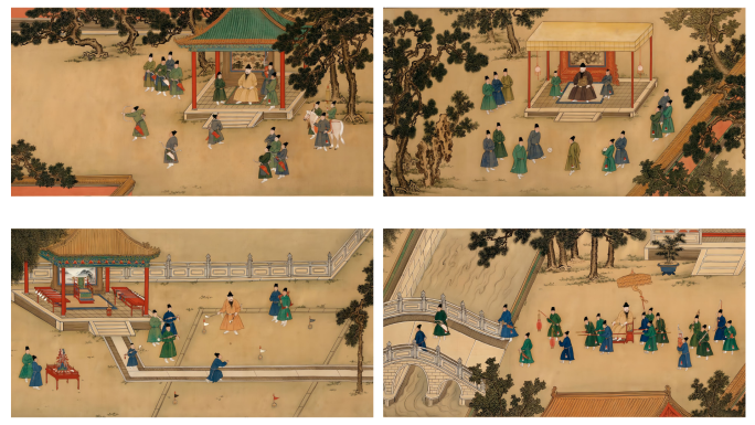 明宣宗行乐图 长卷动态