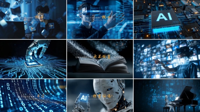 ai科技高端创意企业宣传片开场片头