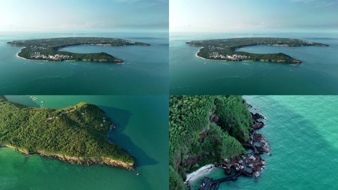 广西北海涠洲岛全景航拍