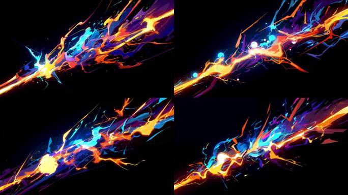 动漫风格卡通视觉特效循环，漫画风格无缝循环，二维动画，VJ循环，动态图形背景