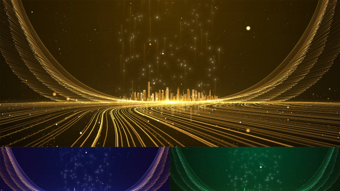 大气科技粒子字幕结尾落版背景