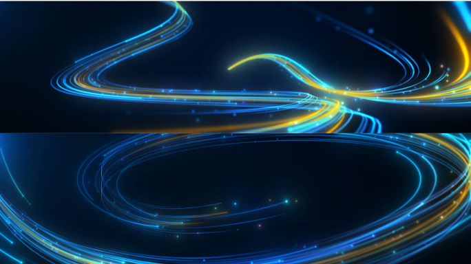 蓝色光线轨迹线条