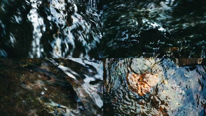 清澈河水见底水