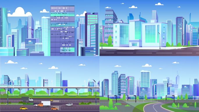 MG场景动画_现代高楼和现代房间场景