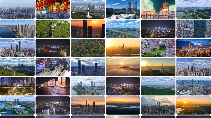 现代化都市长沙城市风光延时视频合集