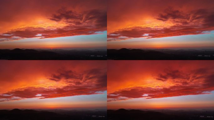 壮丽的日出云霞景观