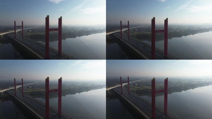 4K航拍金华婺城大桥