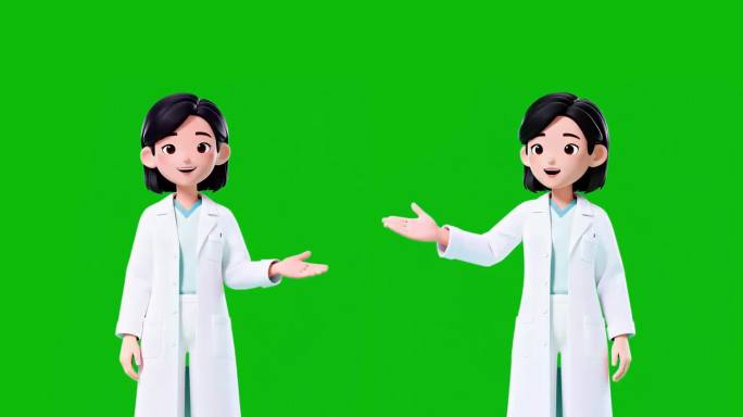 医疗3d卡通数字人讲解展示无缝循环mg