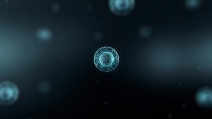 细胞分裂视觉特效 - 生物动画