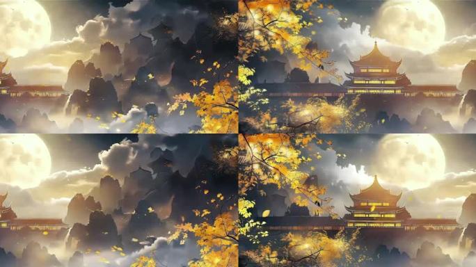 【宽屏循环】秋景宫殿大唐 金秋唯美中秋