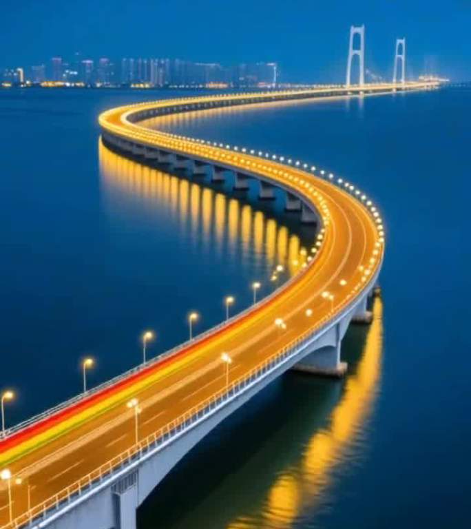 壮观的跨海大桥 现代建筑奇观