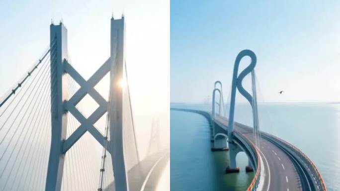 壮观的跨海大桥 现代建筑奇观