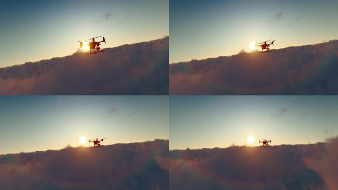 无人机穿越云层