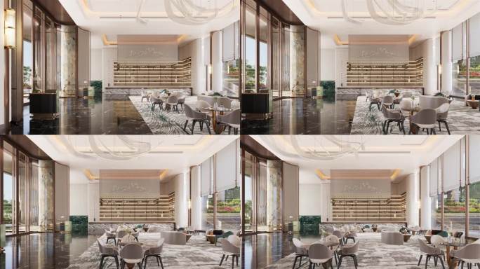 豪华酒店大堂室内装修设计空间