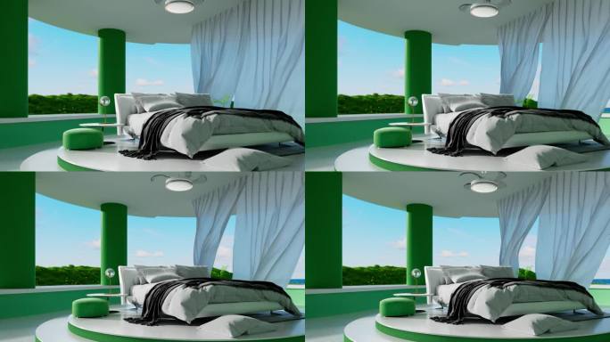 现代简约卧室空间展示