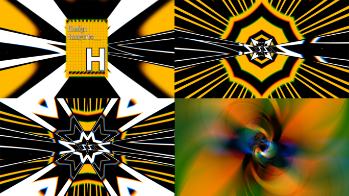 MG动画绚丽万花筒LOGO文字