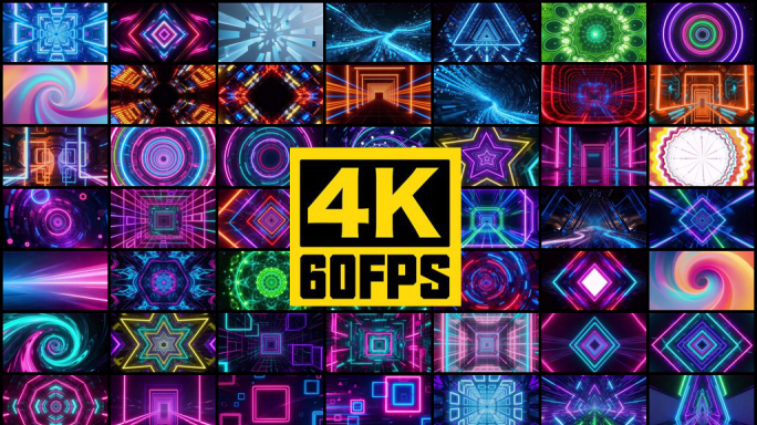 4K高清60帧动感炫酷舞台LED背景合集
