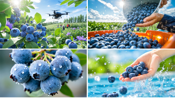 蓝莓种植采摘阳光有机水果农业丰收
