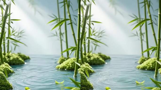 【循环】禅意竹林意境视频素材