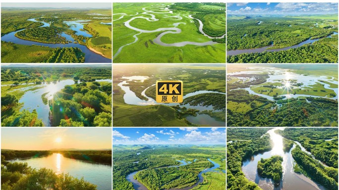 湿地沼泽额尔古纳河流