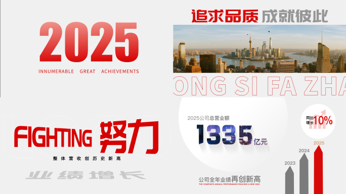 企业年度汇报数据展示AE模板