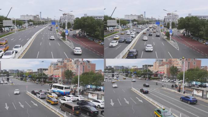 城市道路交通繁忙景象