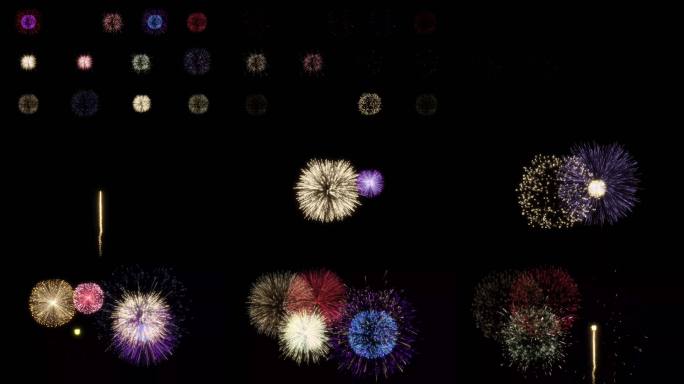 4k烟花礼花元素16组带通道