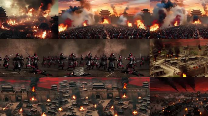 古代战争场景 城门失火2