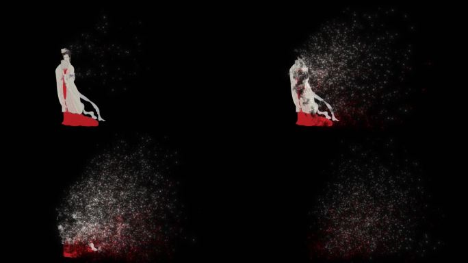 人物消散 粒子飘散 花瓣飘散 粒子转场