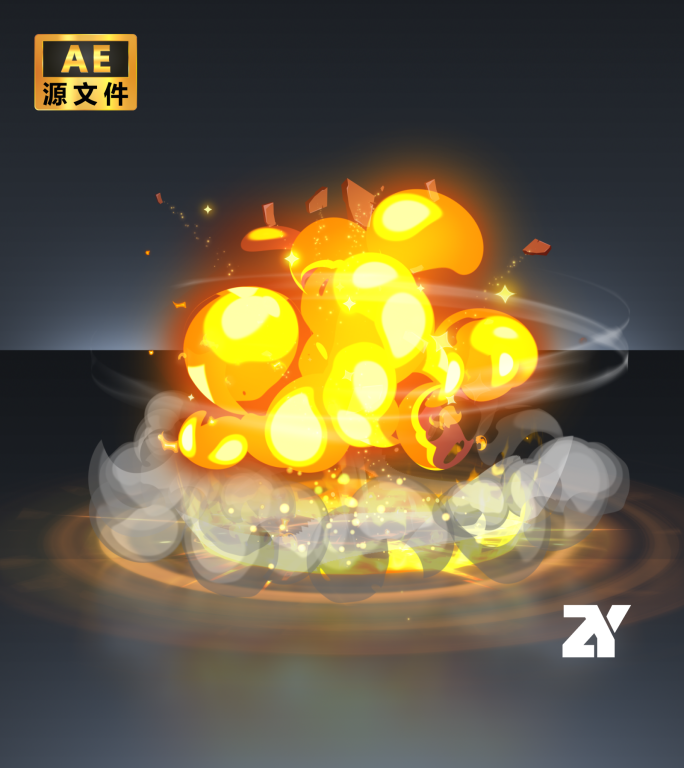 爆炸特效_炸弹爆炸07（提供工程）