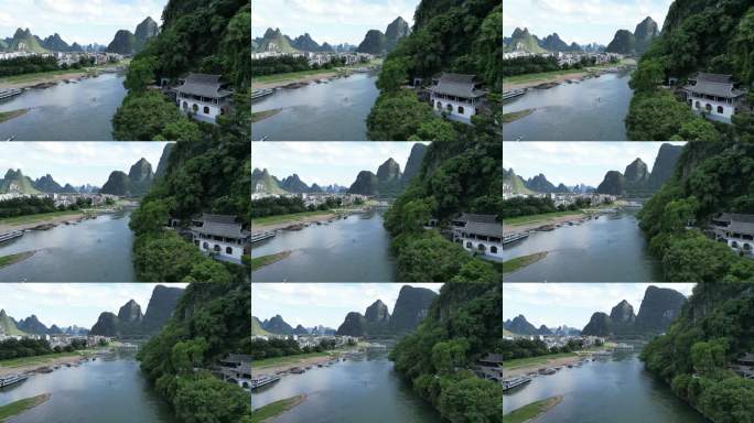 桂林阳朔山中城市风光