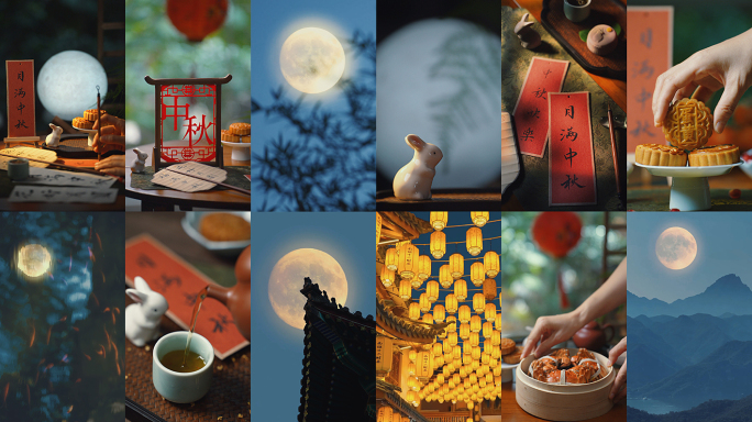 中秋 中秋节 中秋月亮 中秋团圆 月饼
