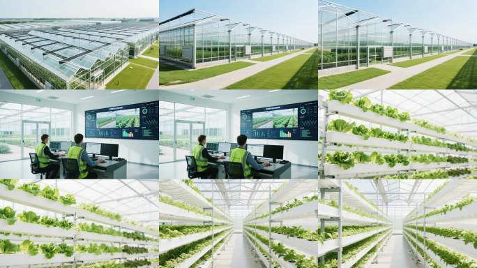 智慧农业科技温室现代化蔬菜种植