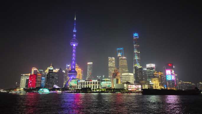 上海城市夜景陆家嘴