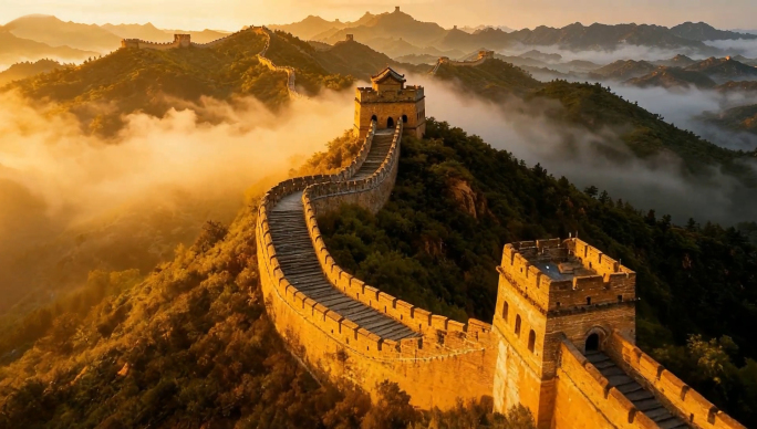 长城四季全景风光