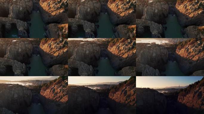 福州平潭岛海岸沙滩航拍