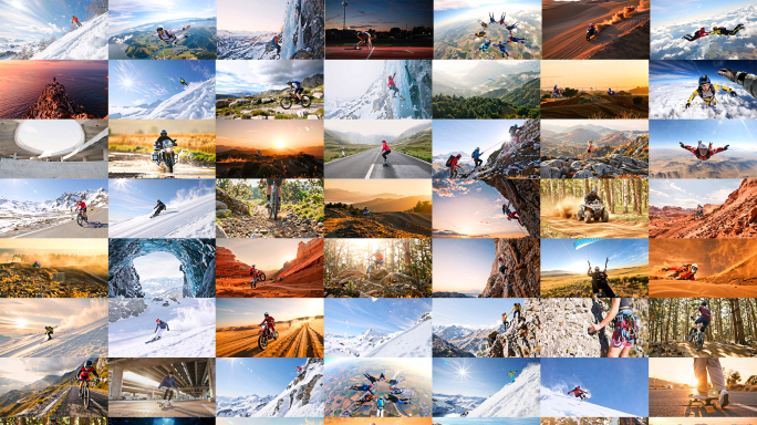 极限运动跳伞滑雪攀岩滑板滑沙冲浪骑行摩托