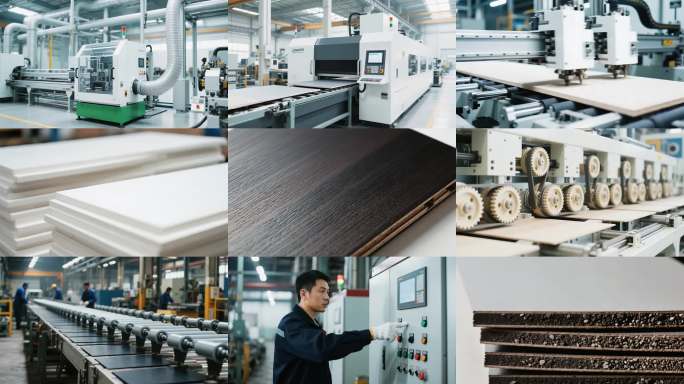 家具装修木材自动化现代化加工制造生产车间