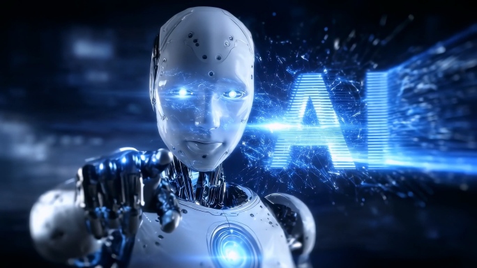 AI未来科技城市数据流芯片科技数字世界