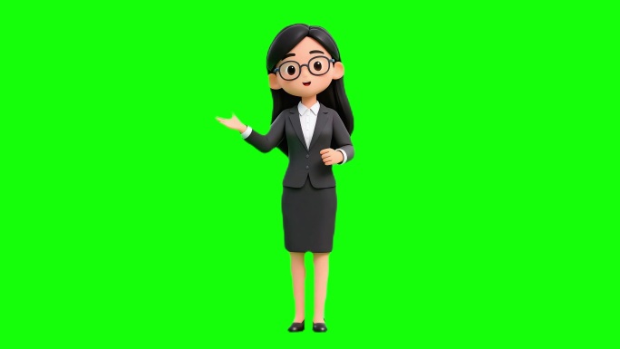 教师数字人卡通教师形象3D卡通老师形象