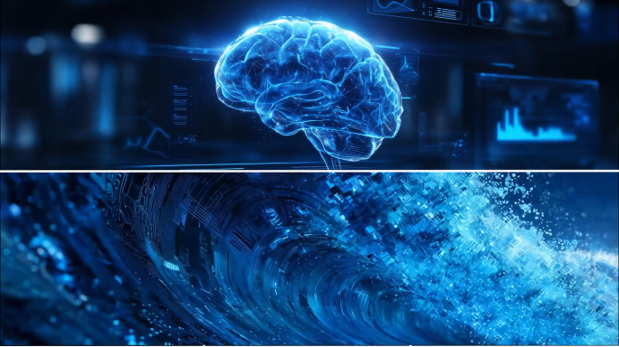 震撼大气未来科技浪潮人工智能AI片头开场