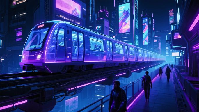 未来都市科技感画面