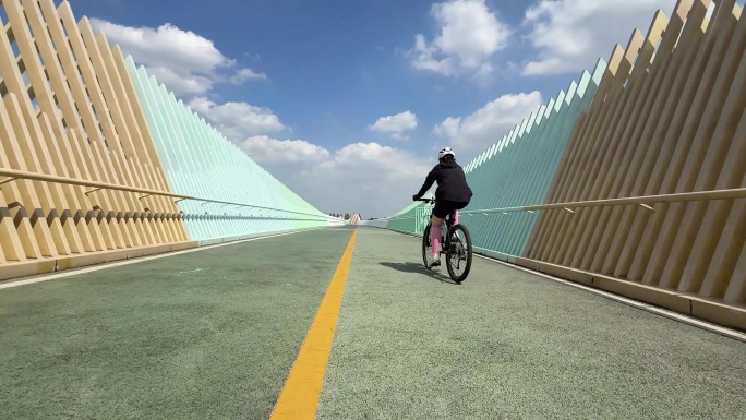 成都骑行绿道彩虹廊桥骑行成都锦城绿道