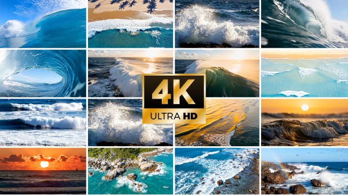 大海浪花fpv穿越机航拍海浪升格巨浪翻滚