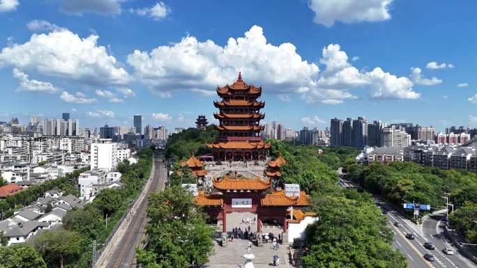 黄鹤楼延时航拍