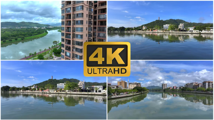 龙门县增江反射湖面