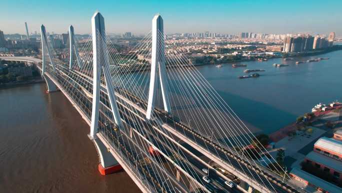 洛溪大桥通车.城市桥梁日与夜航拍