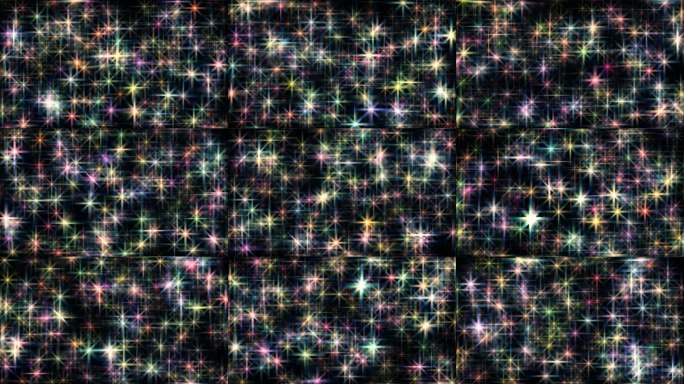 多彩闪烁星光背景 星星 闪烁 星空特效