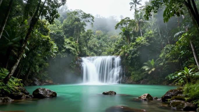 水大自然森林春天溪流生态ai素材原创4