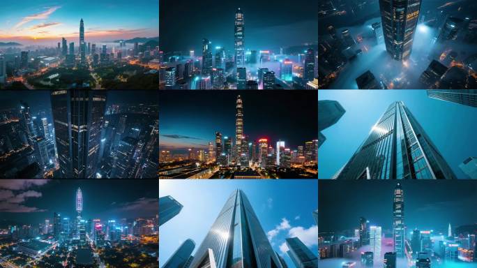 现代都市高楼大厦建筑群